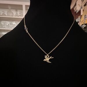 Vintage Lucky Brand Dainty Bird Necklace 18 Inches